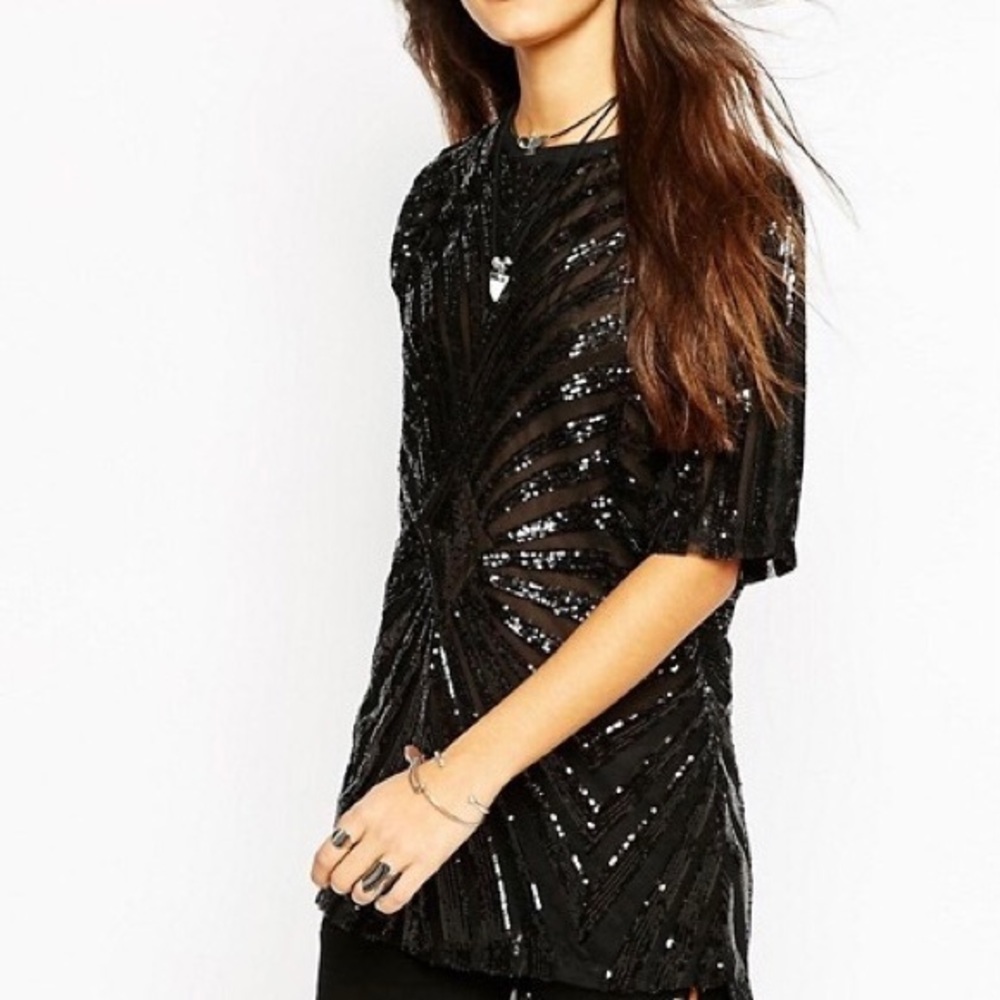 Story of Lola ASOS Sequin T-Shirt Dress